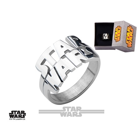 Star Wars Cutout Stainless Steel Ring - Click Image to Close